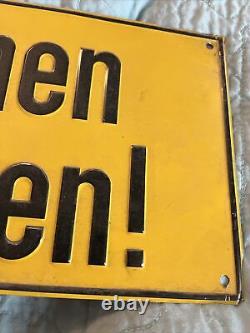14 German Tin Sign Warning No Smoking Prohibited VTG RARE