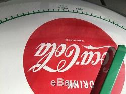 18 Vintage Antique Coke Coca Cola Tin Non Porcelain Thermometer Glass Dome Sign