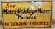 1920s 30s Metro Goldwyn Mayer Mgm Original Rare Tin Sign Theatre Vintage Antique