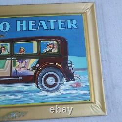 1920s FRANCISCO AUTO HEATER TIN ADVERTISING SIGN VINTAGE CAR SERVICE GAS STATION