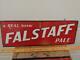 1920s Vintage Falstaff Pale Brew Prohibition Embossed Tin Litho Sign-10x28