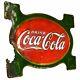 1929 Coca Cola Tin Sign Trade Mark Registered Coke Vintage Antique Red Green
