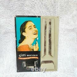 1930s Vintage Rare Advertising D&W Gibbs Dentrifice Tin Sign India Lady Laughing