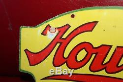 1940-50s Vintage Howel's Root Beer Tin Double Sided Soda Advertising Sign