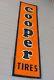 1940s Vintage Cooper Tires Old Gas Station 18x72 Inch Tin Sign