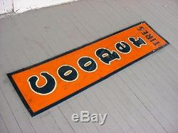 1940s Vintage COOPER TIRES Old Gas Station 18x72 inch Tin Sign