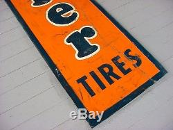 1940s Vintage COOPER TIRES Old Gas Station 18x72 inch Tin Sign