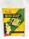 1940s Vintage Dralle Musk Soap Advertising Tin Sign Board Rare Collectible Sign