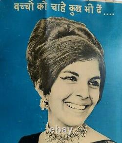 1940s Vintage India Lady Graphics RimZim Soft Drink Advertising Tin Sign Rare