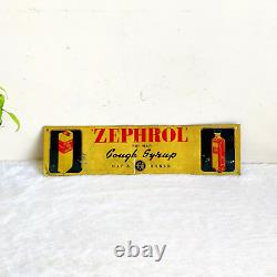 1940s Vintage May & Baker M & B Zephrol Cough Syrup Advertising Tin Sign Board