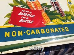 1948 Rare Vintage Antique Bireleys Soda Cola Bottle Tin Non Porcelain Sign WOW