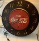 1950's Vintage Coca-cola Art Deco Tin Advertising Clock Sign Coke 18 Round