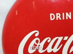1950's Vintage Coca-Cola Tin Round Button Drink Coke In Bottles 12