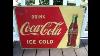 1950s Coca Cola Metal Sign Vintage Coke Sign For Sale