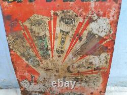 1950s Vintage Eveready Different Torches Flashlights Advertising Tin Sign Board