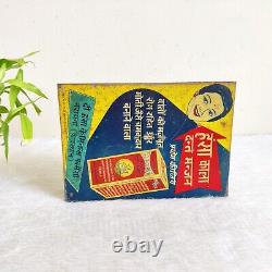 1950s Vintage Hansa Black Tooth Powder Advertising Tin Sign Board Decorative S25
