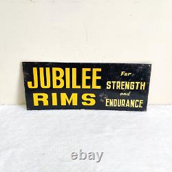 1950s Vintage Jubilee Rims Automobile Advertising Tin Sign Board Collectible S64