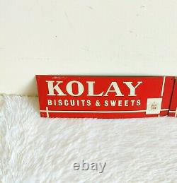 1950s Vintage Kolay Confectionery Biscuits & Sweets Advertising Tin Sign Board