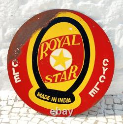 1950s Vintage Royal Star Norton Cycle Advertising Double Sided Tin Sign EB442