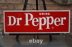 1954-57 Vintage Dr. Pepper Sign Tin Antique Advertisement