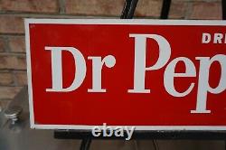 1954-57 Vintage Dr. Pepper Sign Tin Antique Advertisement