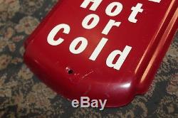 1960-70s Vintage Dr Pepper Soda Advertising HOT or Cold Tin Thermometer Sign