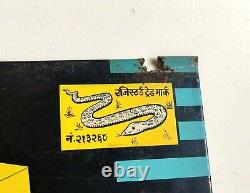 1960s Vintage Ajgar Soap Python Snake Graphics Soap Advertising Tin Sign Board