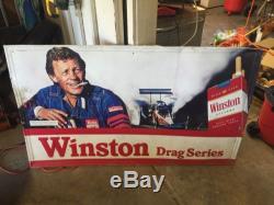 1981 Vintage Winston Drag Series Tin Sign