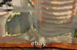 #1 Genuine Vintage Embossed Tin 1932 Orange Crush Chalkboard Sign With Crushy