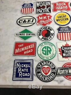 20 Vintage 1950 Railroad Small Tin Sign Post Cereal Train Metal