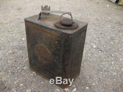 24763 Old Vintage Garage Tin Can Sign Advert Oil Globe Pump Jug 2 Gallon Shell