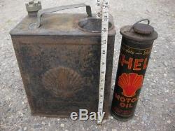 24763 Old Vintage Garage Tin Can Sign Advert Oil Globe Pump Jug 2 Gallon Shell