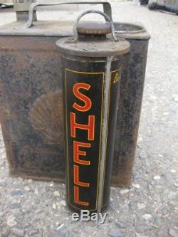 24763 Old Vintage Garage Tin Can Sign Advert Oil Globe Pump Jug 2 Gallon Shell