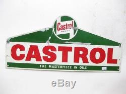 24894 Old Vintage Garage Sign Tin n0t Enamel Gas Oil Petrol Pump Globe Castrol