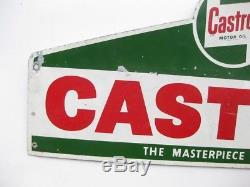 24894 Old Vintage Garage Sign Tin n0t Enamel Gas Oil Petrol Pump Globe Castrol