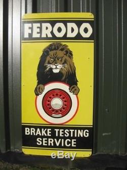 26875 Old Vintage Garage Sign Tin N0t Enamel Ferodo Brake Service Tire Tyre gas