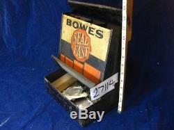 27114 Old Vintage Garage Tin Can Sign Oil Gallon Petrol gas Bowes Dunlop Repair