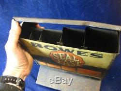 27114 Old Vintage Garage Tin Can Sign Oil Gallon Petrol gas Bowes Dunlop Repair