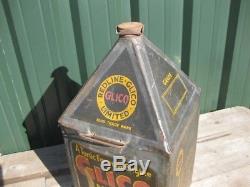 32089 Old Vintage Garage Tin Can Sign Advert Oil Globe Pump Pyramid Redline