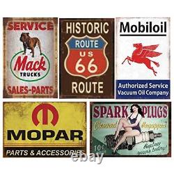 35 Pieces Reproduced Vintage Tin Signs Gas Oil Retro Advert Antique Metal Sig