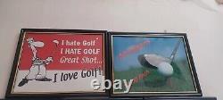 36 Different Humorous Golfing Golf Decorative Wood Metal Tin Signs Clock (BR)