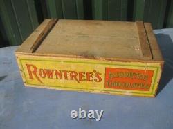 40110 Old Vintage Antique Card Chocolate Bar Wooden Box Tin Sign Rowntree's
