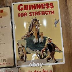 4 pub wall decor Guinness for strength Beer Irish metal tin sign