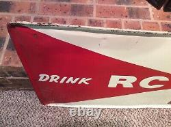 54x18 Vintage Embossed Drink RC Cola Royal Crown Soda Tin Sign, Hard To Find