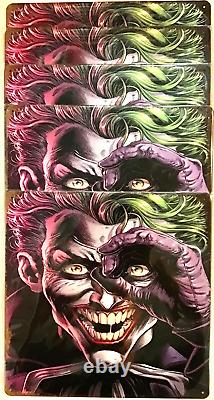 5 new TIN SIGNS 12x12 each The Joker Batman Robin movie villain DC comics 5/8