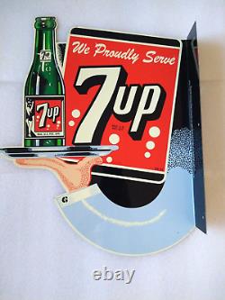 7Up Double sided Tin Flange Sign