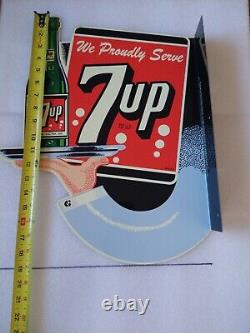 7Up Double sided Tin Flange Sign