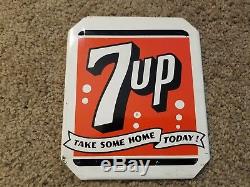 7up Cola Metal Tin Sign Soda Pop Vintage Old General Store Parlor Drink Fountain