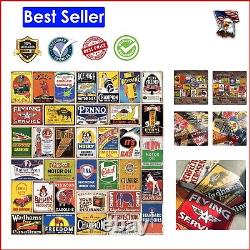 8x12 Inch Vintage Tin Sign Set Antique Decorations for Garage & Office Walls