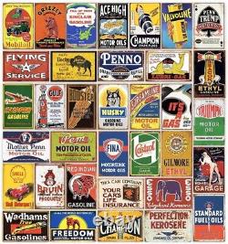 8x12 Inch Vintage Tin Sign Set Antique Decorations for Garage & Office Walls